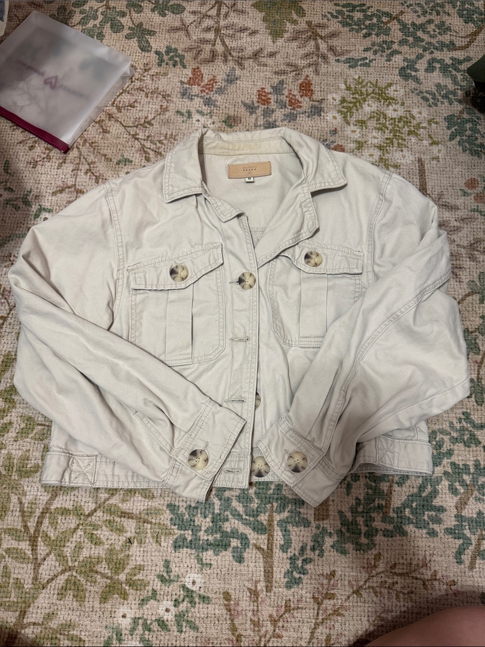 Blank NYC Light Cream Denim Jacket